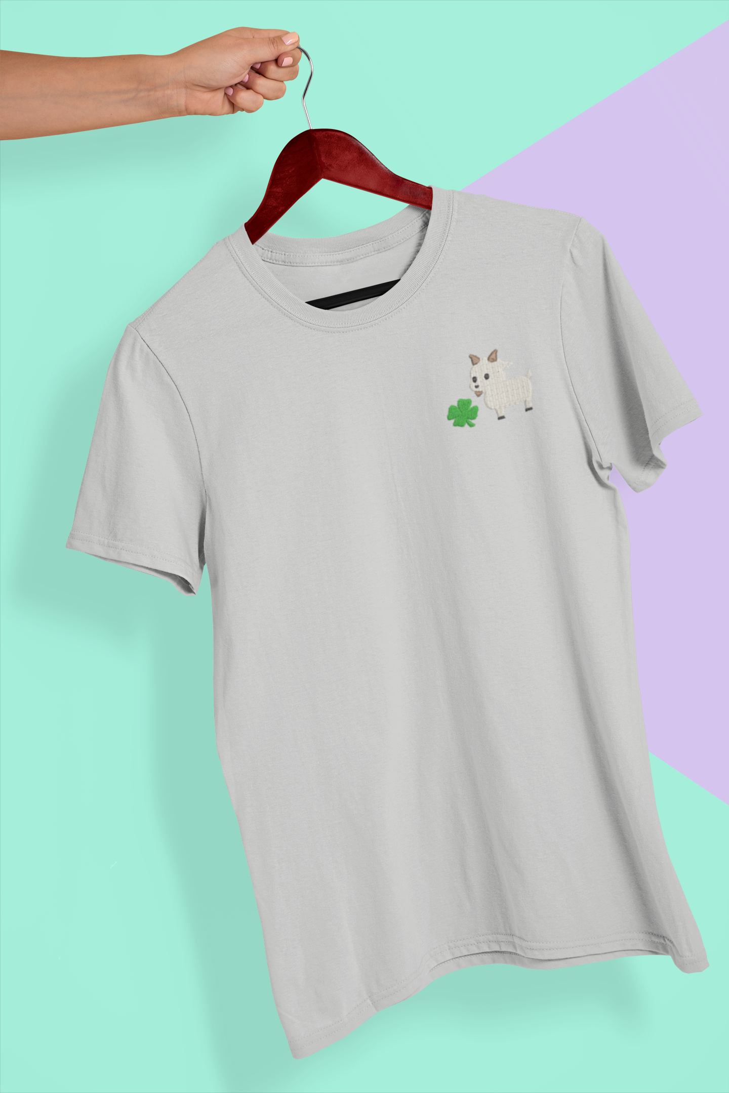 Lucky Goat Embroidered Tee
