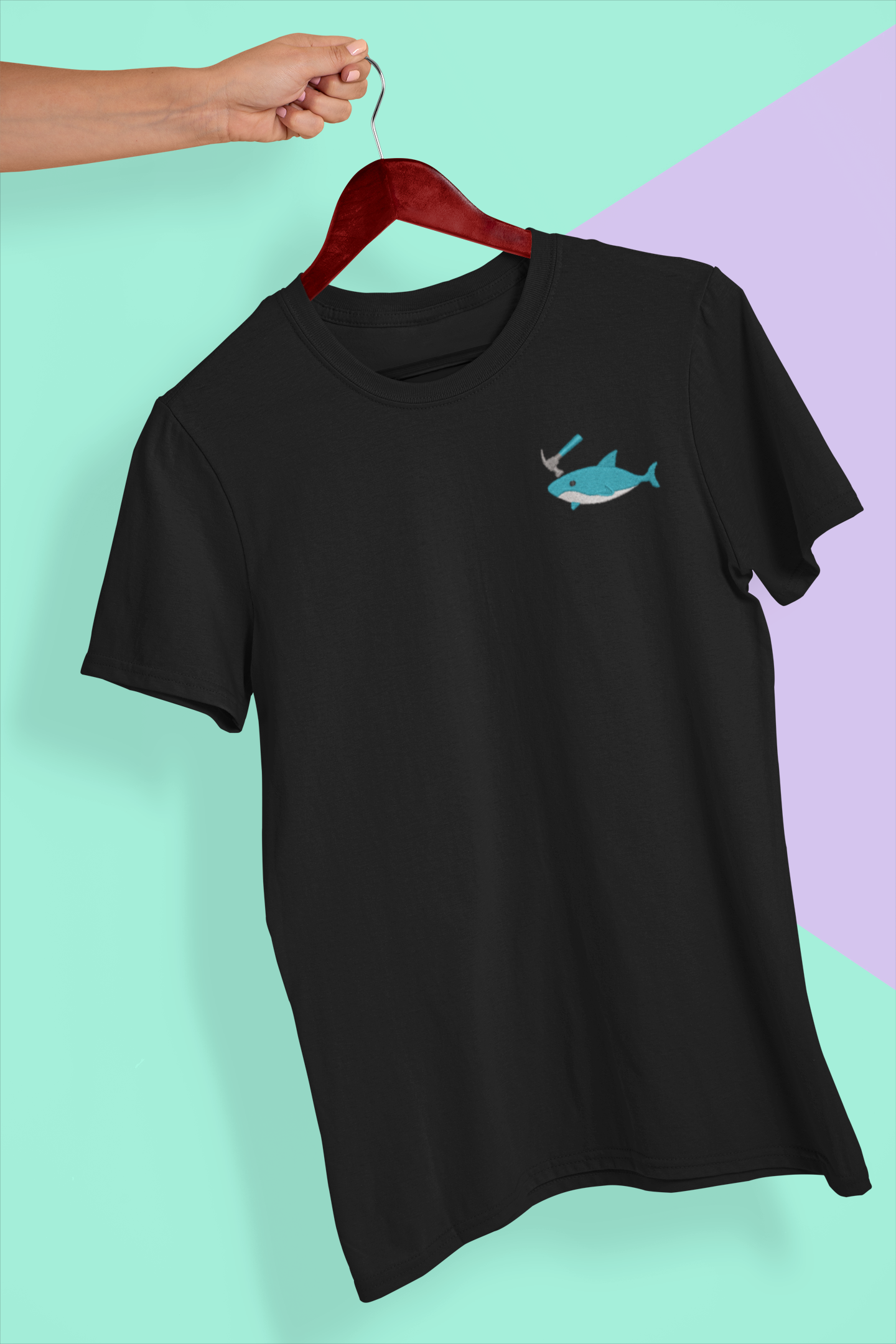 Hammer-Head Shark Embroidered Tee