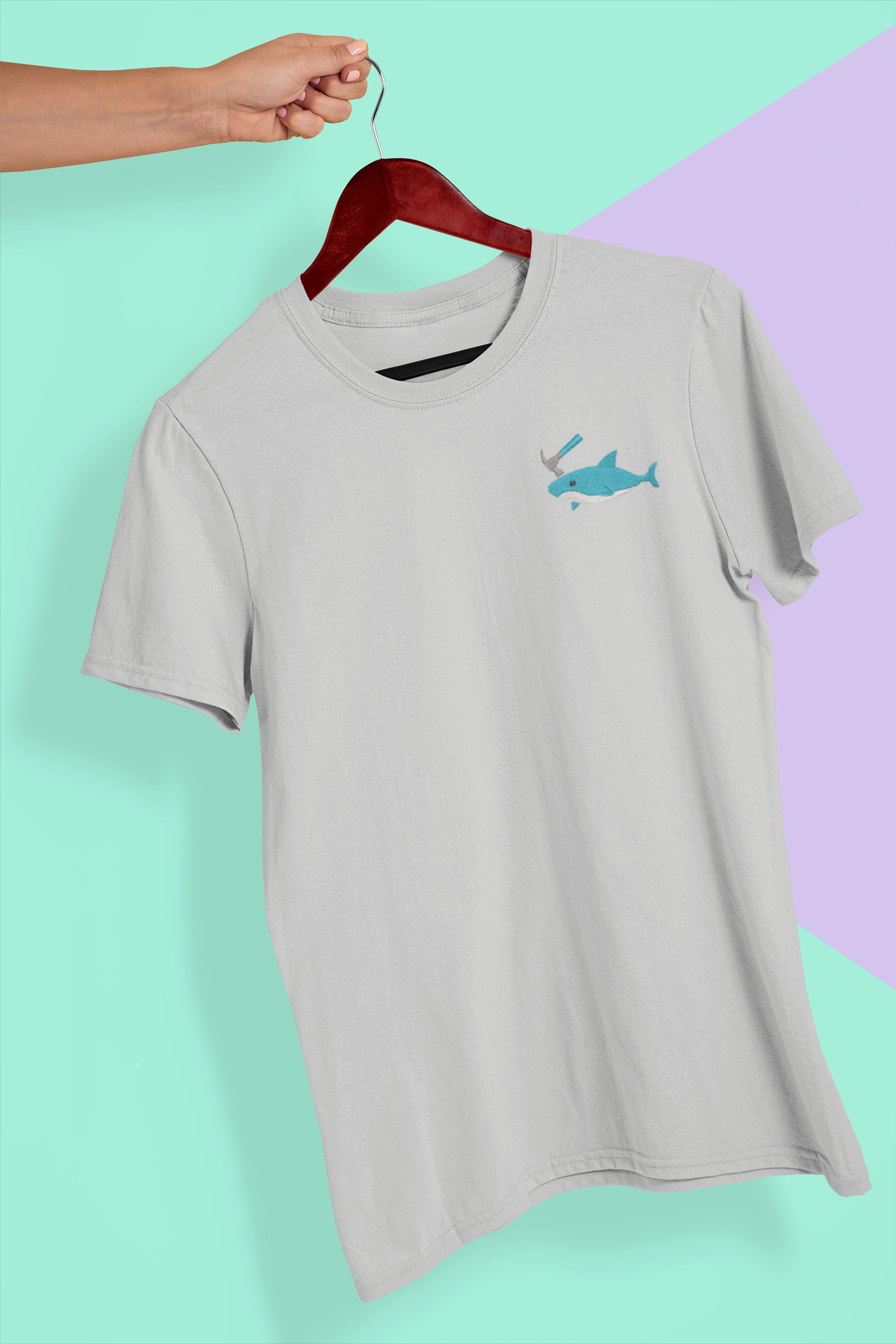 Hammer-Head Shark Embroidered Tee