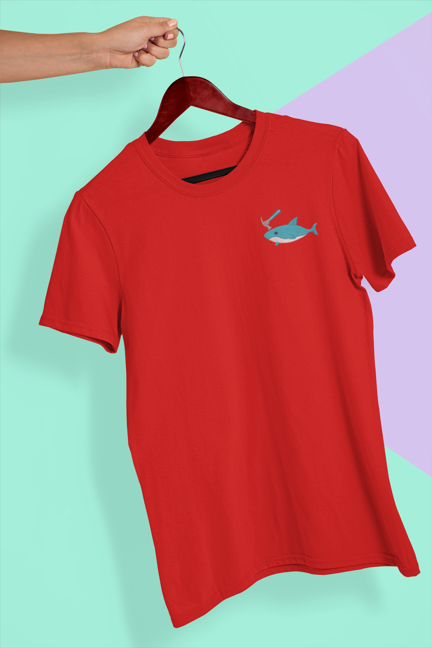 Hammer-Head Shark Embroidered Tee