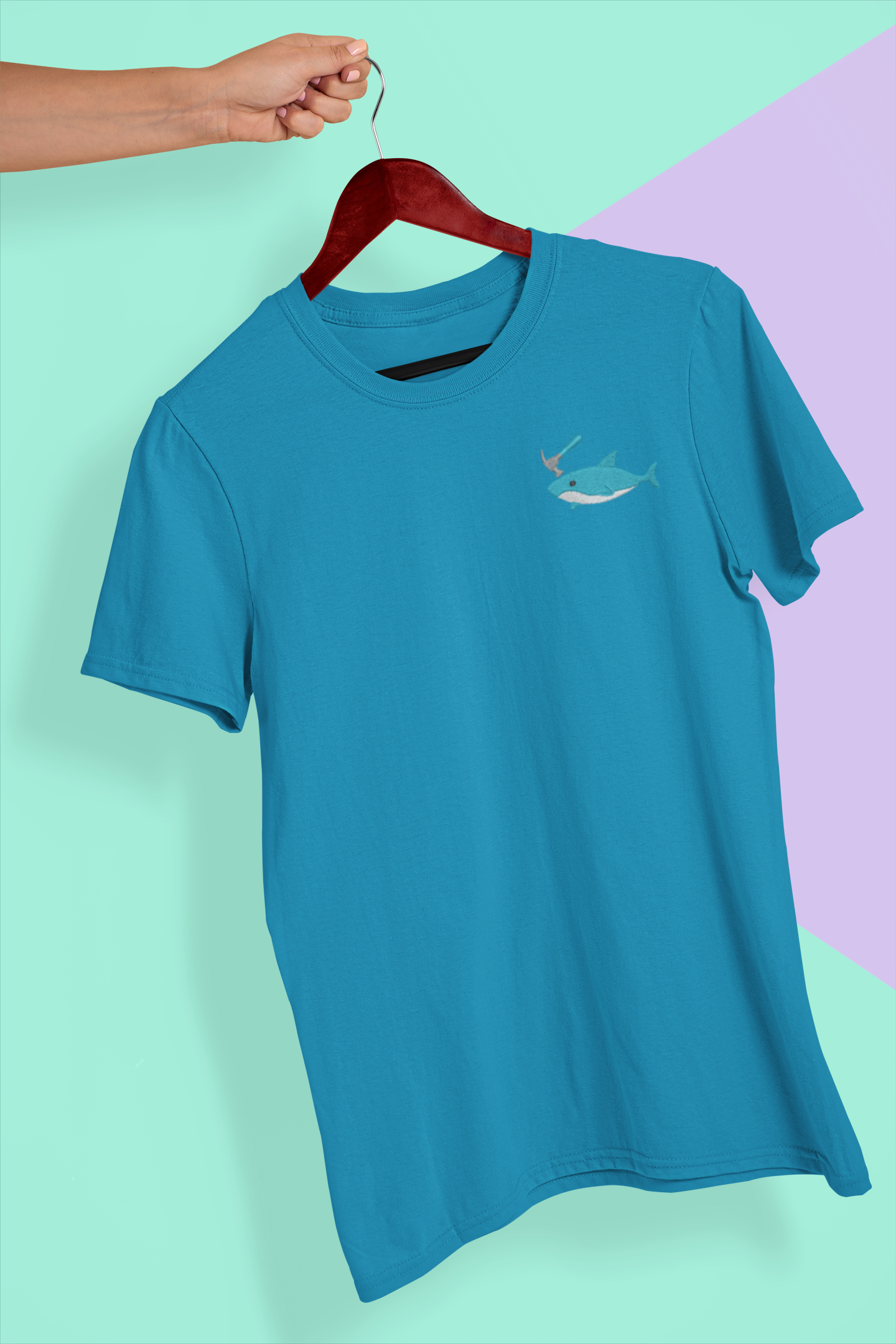 Hammer-Head Shark Embroidered Tee