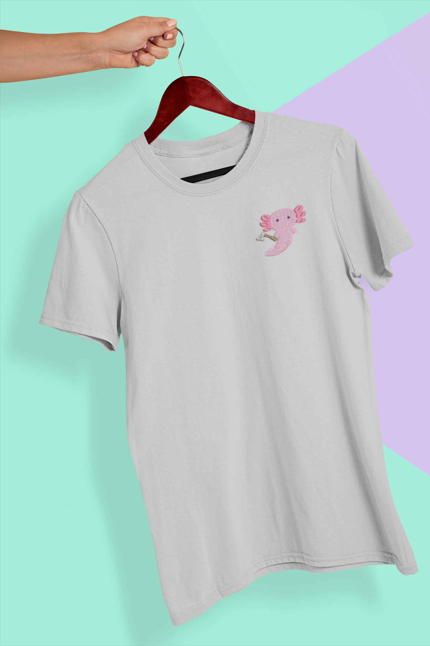 Axe-olotl Embroidered Tee